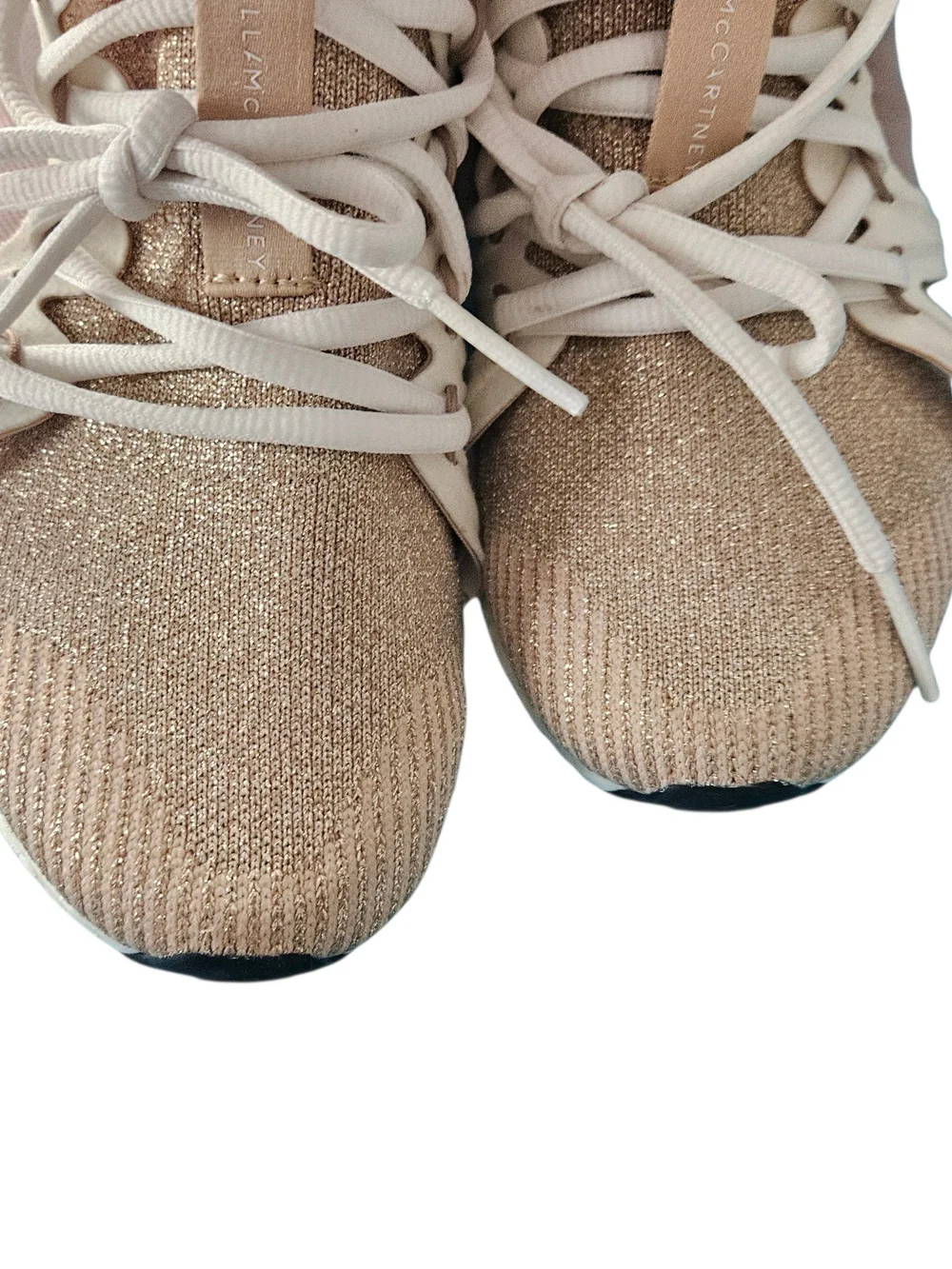 Adidas by Stella McCartney Ultra Boost Gold Knit Running Sneakers Size 5 Y